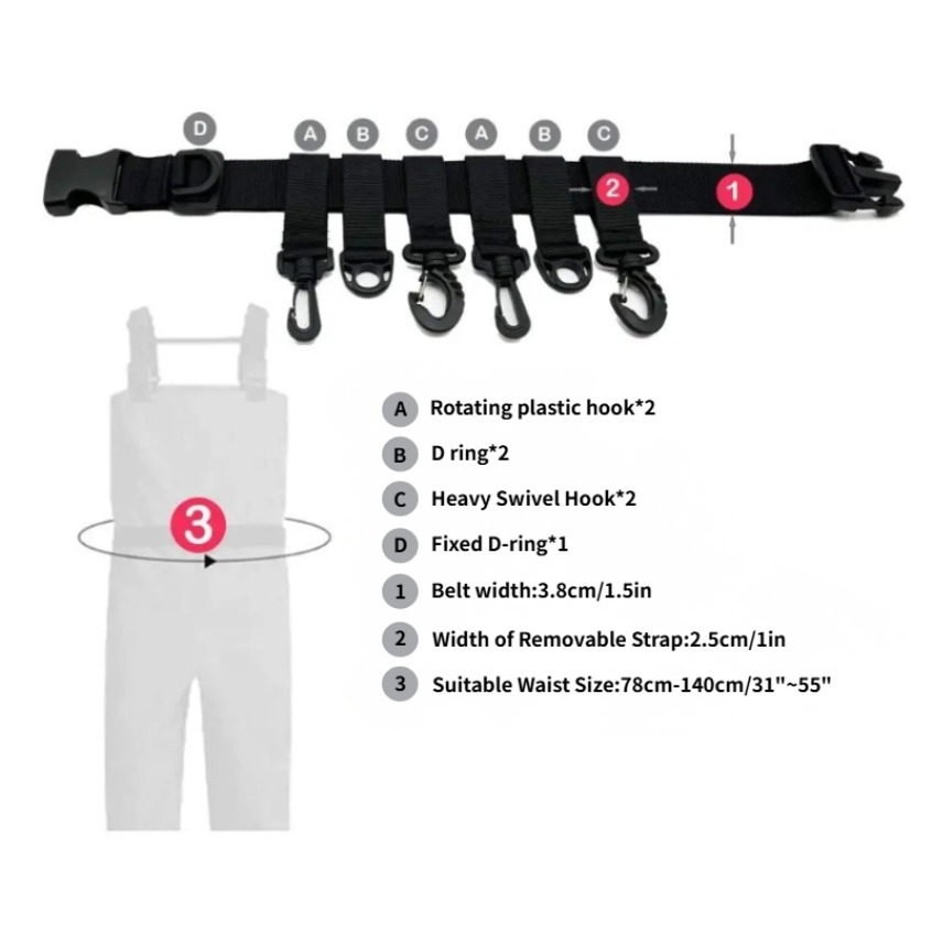 1Pcs Adjustable Wading Belts F - Fishing Belt recensie en prijs