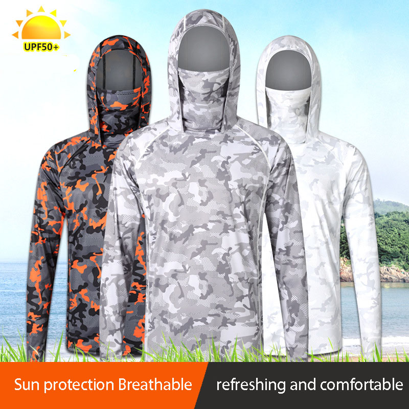 Camouflage Fishing T-shirt wit - Fishing Shirt Uv Protection recensie en prijs