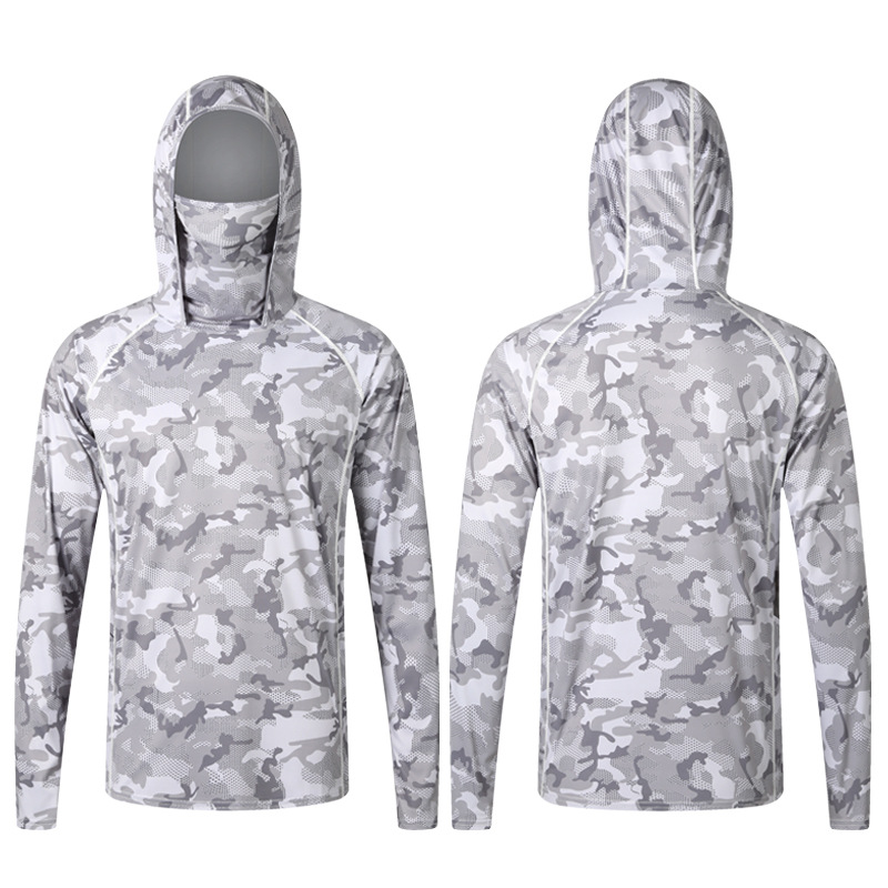 Camouflage Fishing T-shirt wit - Fishing Shirt Uv Protection recensie en prijs