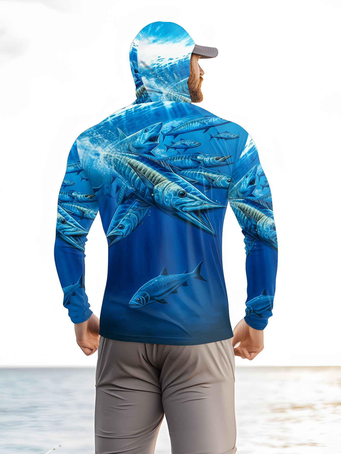 Men Hood Fishing Shirt long sl - Fishing Hoodie recensie en prijs