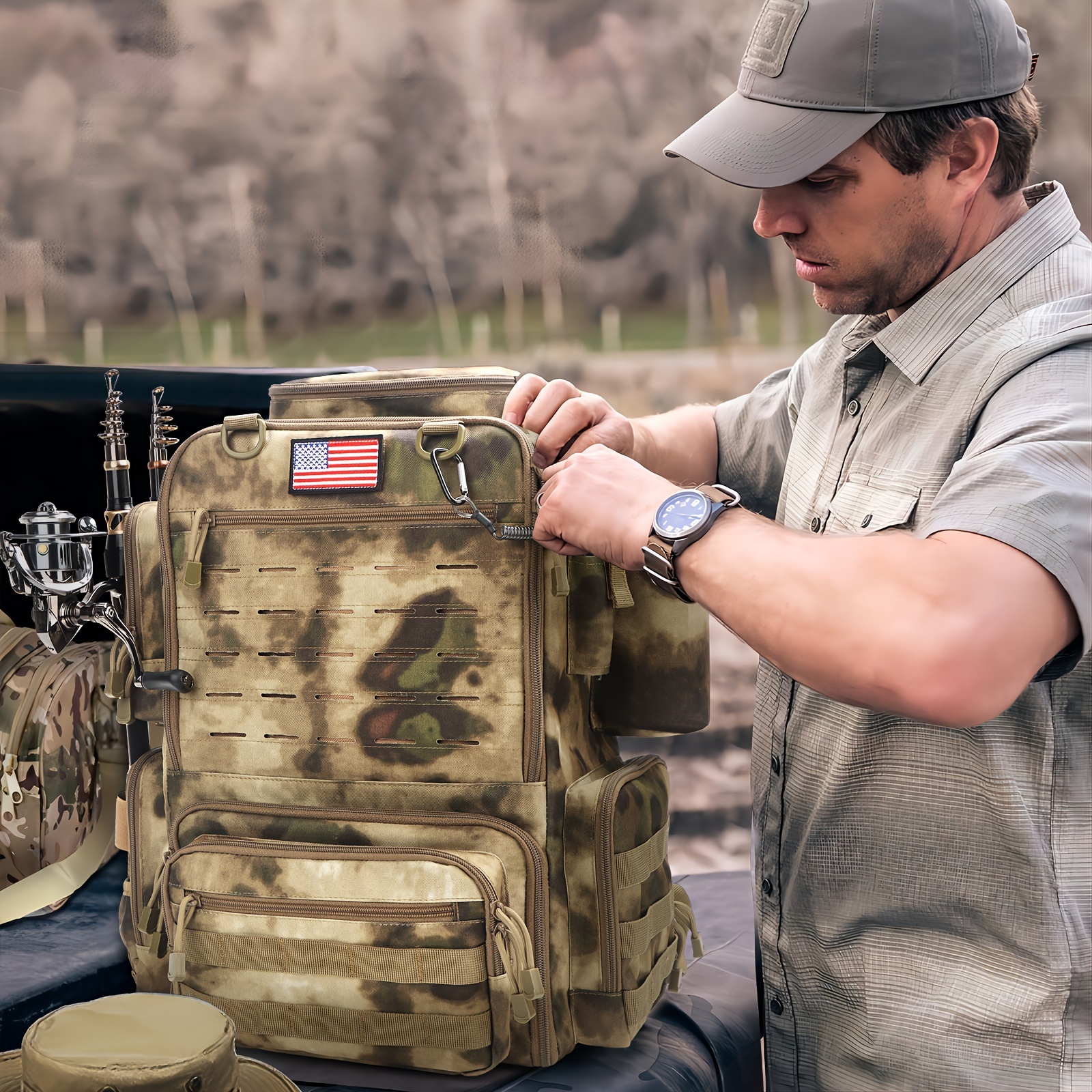 A Spacious 11.89gal Fishing Ba - Fishing Backpack recensie en prijs